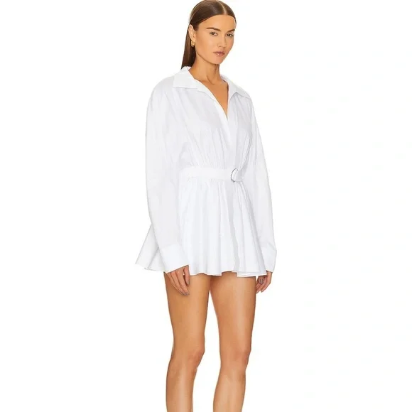 Norma Kamala Boyfriend Shirt Flared Mini Dress - Picture 2 of 10